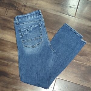 BKE Women's Straight Leg Jeans in Deep Blue